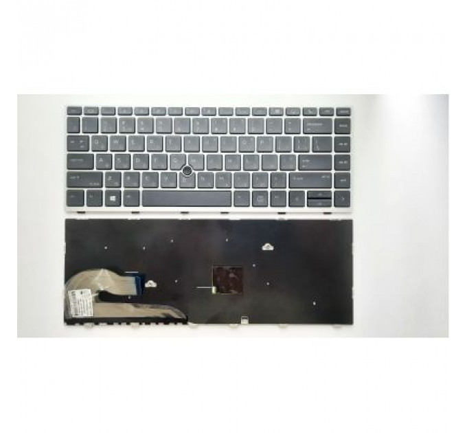 Клавіатура ноутбука HP EliteBook 840 G5 черная с серебр, с ТП UA (A46178)
