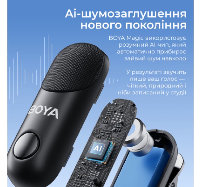 Мікрофон Boya Magic-05 Type-C Black (Magic-05)