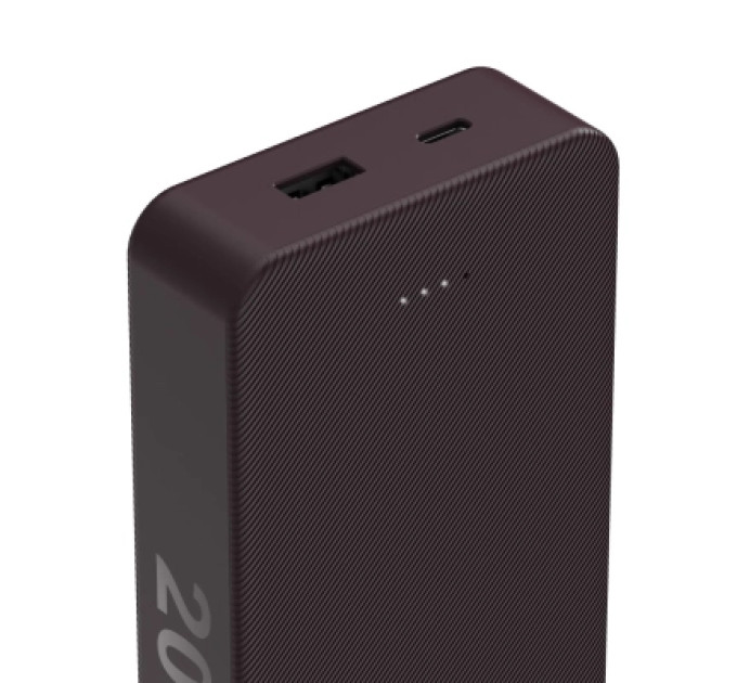 Hama Батарея універсальна Hama 20000mAh, 15W/5V/3A, USB-C, USB-A, plum (00201715)