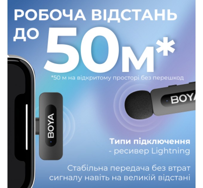 Мікрофон Boya BY-V1 Lightning Black (BY-V1)