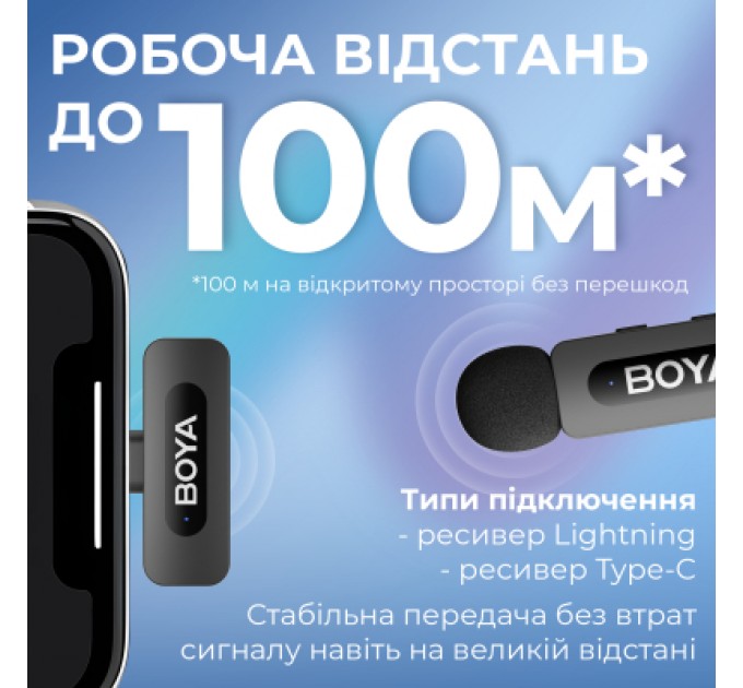 Мікрофон Boya BY-V3 combo Type-C/Lightning Black (BY-V3 Combo)