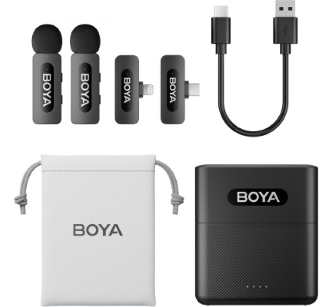 Мікрофон Boya BY-V3 combo Type-C/Lightning Black (BY-V3 Combo)