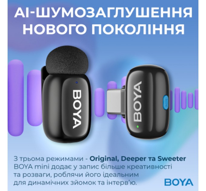 Мікрофон Boya mini-14 Type-C Black (mini-14)