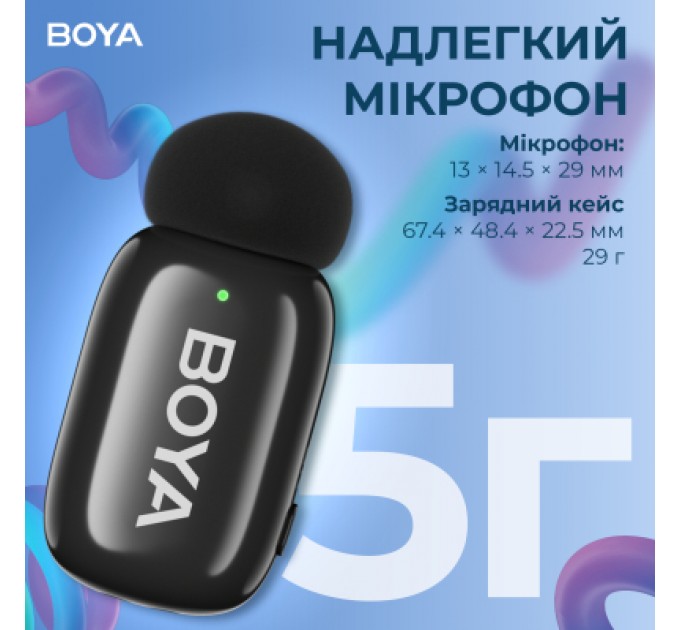 Мікрофон Boya mini-18 3,5 мм/TRS/Type-C Black (mini-18)