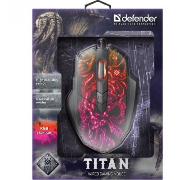 Мишка Defender Titan GM-650L RGB Black (52650)