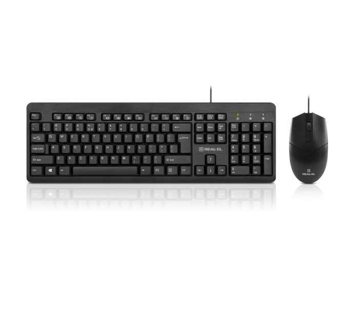 REAL-EL Комплект (клавіатура, миша) REAL-EL Standard 504 Kit Black (EL123100037)