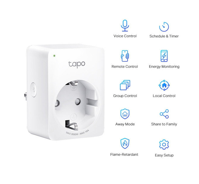 TP-Link Інтелектуальна розетка TP-Link Tapo P100-1-pack