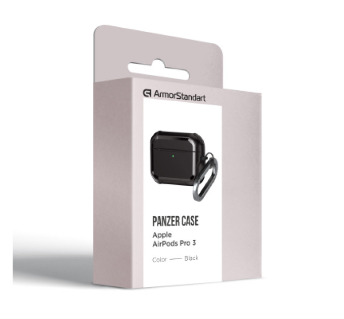 Armorstandart Чохол для навушників Armorstandart Panzer для Apple Airpods Pro 3 Black (ARM88286)