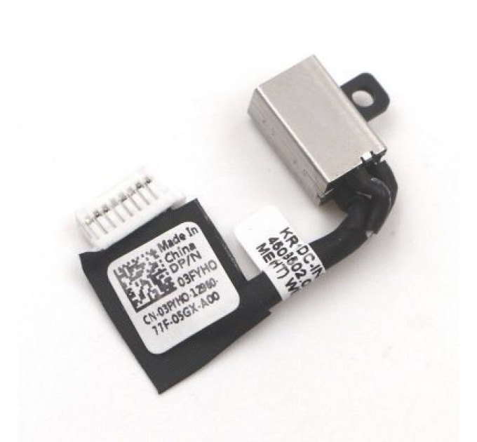 Роз'єм живлення ноутбука з кабелем Dell 03FYH0 (4.5mm x 3.0mm + center pin), 8(7)-pin, 4 см (A49117)