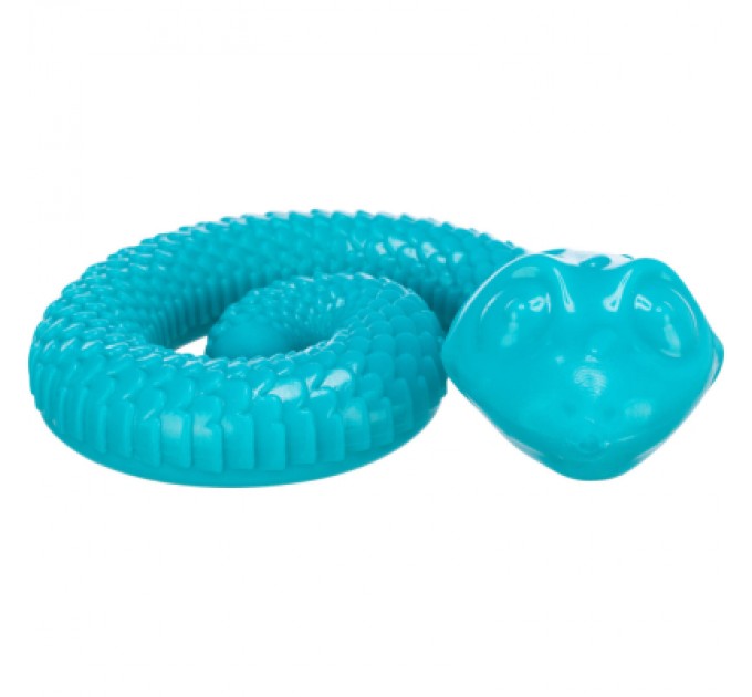 Іграшка для собак Trixie Змія для ласощів Термопластична гума Зелена 18 см (4011905349503)