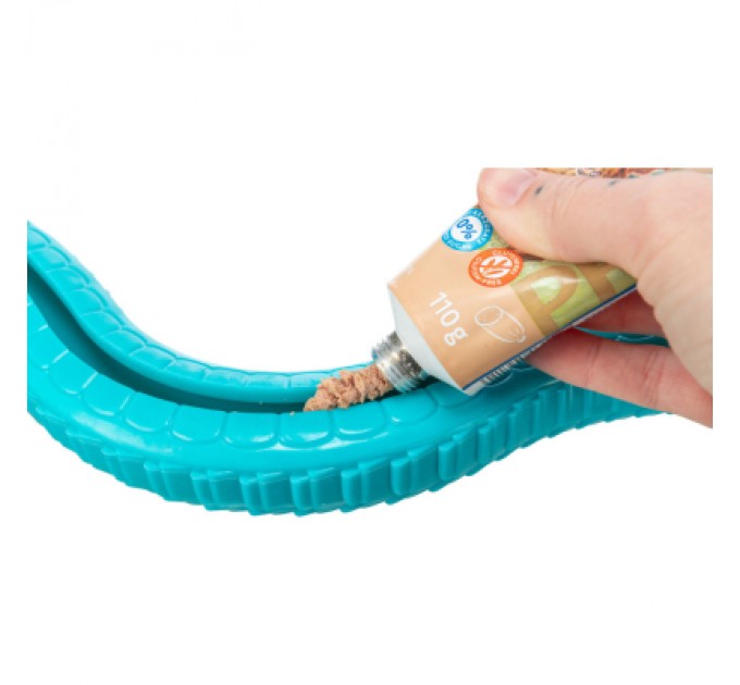 Іграшка для собак Trixie Змія для ласощів Термопластична гума Зелена 18 см (4011905349503)