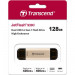 USB флеш накопичувач Transcend 128GB JetFlash 930 Gold-Black USB 3.2/Type-C (TS128GJF930C)