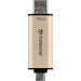 USB флеш накопичувач Transcend 128GB JetFlash 930 Gold-Black USB 3.2/Type-C (TS128GJF930C)
