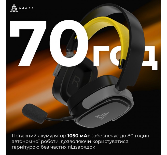 Bluetooth-гарнітура Ajazz AHM09 MAX 3-Mode Black (AHM09-MAX-BGY)