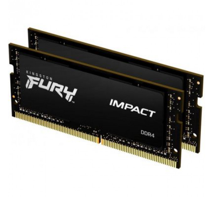 Модуль пам'яті для ноутбука SoDIMM DDR4 32GB (2x16GB) 2666 MHz FURY Impact Kingston Fury (ex.HyperX) (KF426S16IBK2/32)