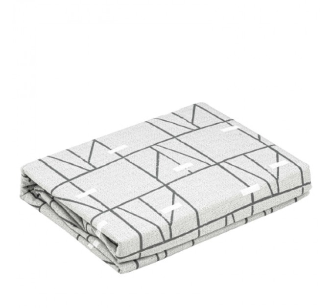 Постільна білизна Ardesto Gloria сатин веселі геометрія, сірий євро 200х220 (ART2022PG)