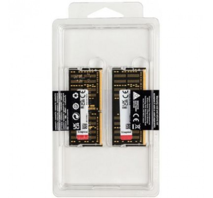 Модуль пам'яті для ноутбука SoDIMM DDR4 32GB (2x16GB) 2666 MHz FURY Impact Kingston Fury (ex.HyperX) (KF426S16IBK2/32)