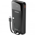 Батарея універсальна Dudao K15Pro 20000mAh PD/22.5W, QC, with built-in cables, Black (6977196682430)