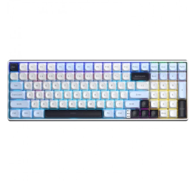 Клавіатура Aula S100pro RGB KRGD Brown Switch Wireless/Bluetooth/Type-C UA White/Black (6948391205755)