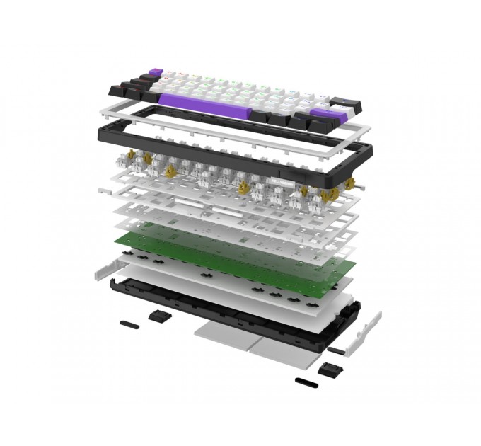 Клавіатура Hator Hellyberry HK60 Mechanical Linear RGB USB UA Black/White (HK60)