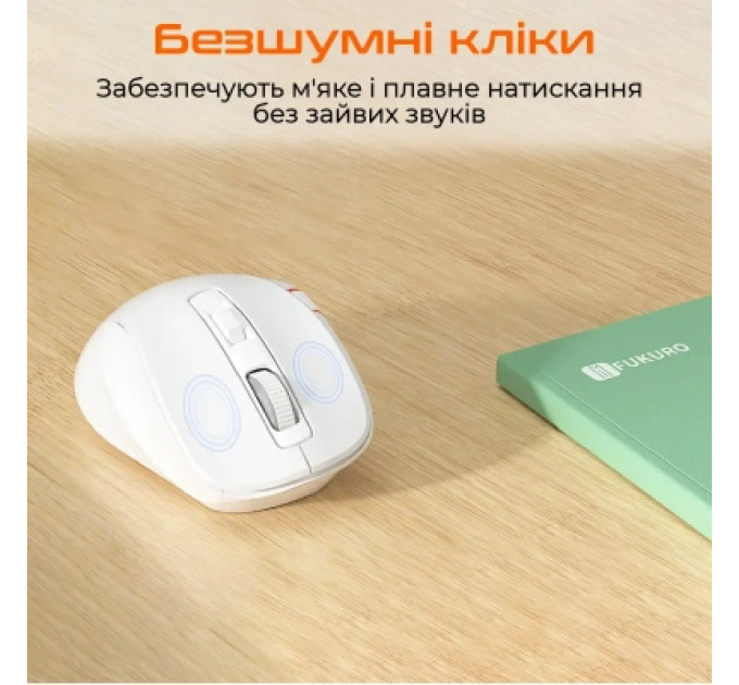 Meetion Мишка Meetion BTM032 Wireless/Bluetooth/USB White (MT-BTM032-B)