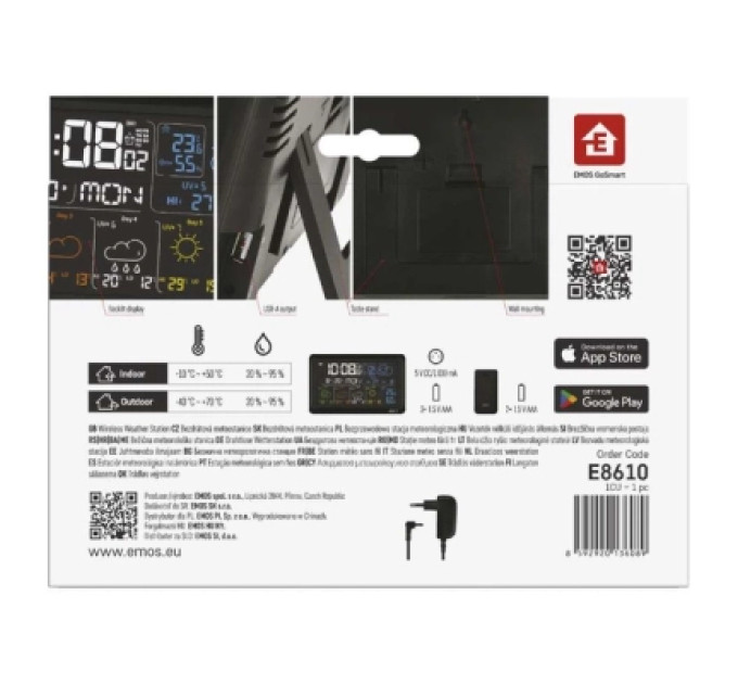 EMOS Метеостанція EMOS E8610