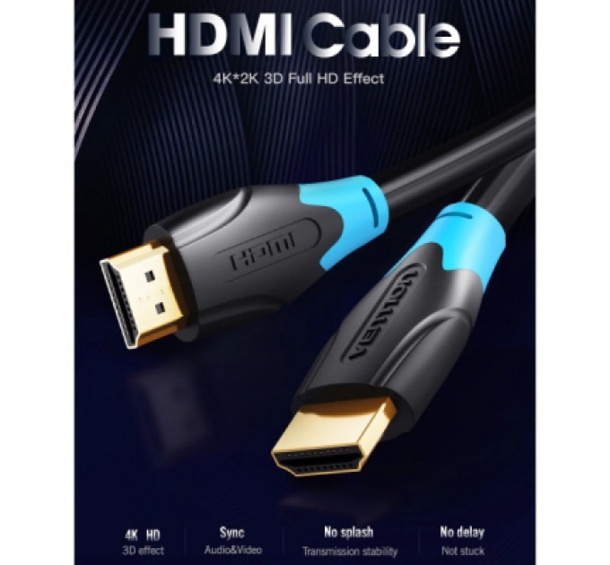 Кабель мультимедійний HDMI M to HDMI M 20.0m V2.0 4K 30Hz black VENTION (AACBQ)
