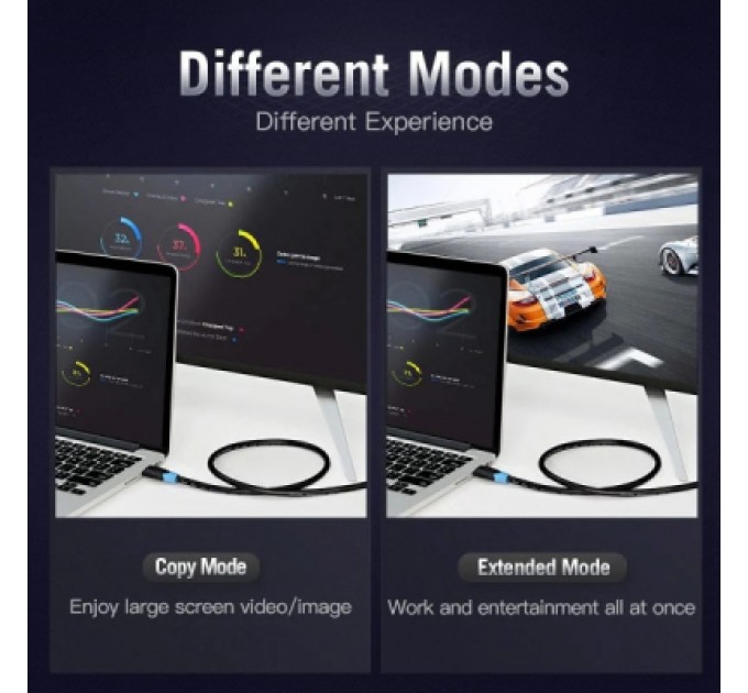 Кабель мультимедійний HDMI M to HDMI M 3.0m V2.0 4K 60Hz black VENTION (AACBI)