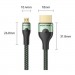 Кабель мультимедійний HDMI M to HDMI micro M 2.1m V2.0 8K 60Hz green VENTION (AGKGH)