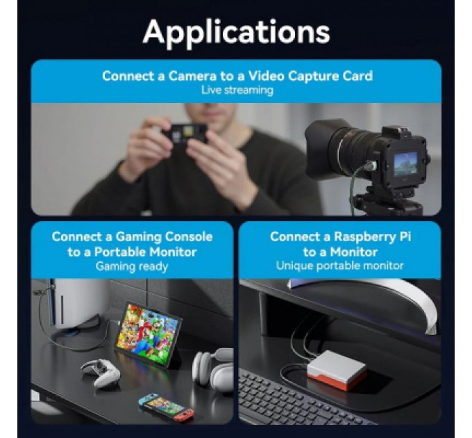 Кабель мультимедійний HDMI M to HDMI micro M 2.1m V2.0 8K 60Hz green VENTION (AGKGH)