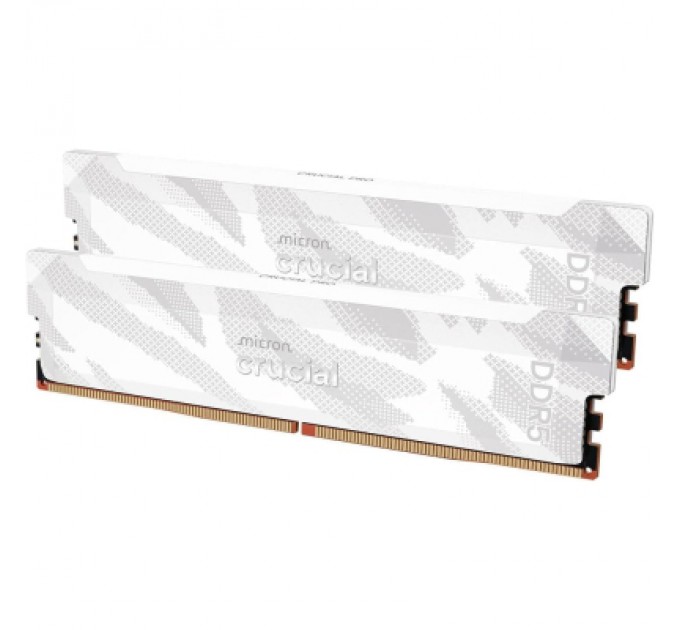 Модуль пам'яті для комп'ютера DDR5 32GB (2x16GB) 6400 MHz Pro Overclocking White Micron (CP2K16G64C32U5W)