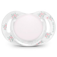 Пустушка Suavinex Poetry фізіологічна, 0-6 місяців, світло-рожева з малюнком (308929)