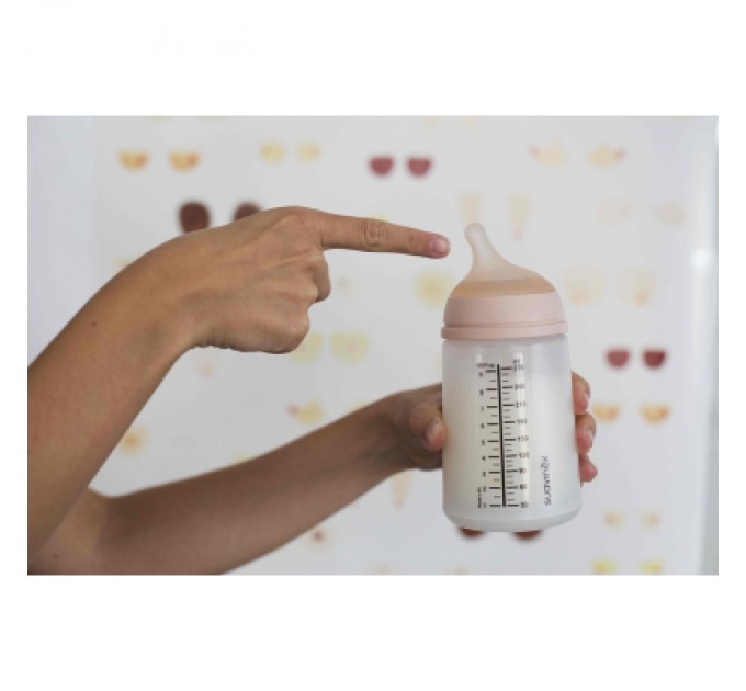 Соска Suavinex ZERO.ZERO антиколікова,середній потік, бежева, +0 міс (308452)