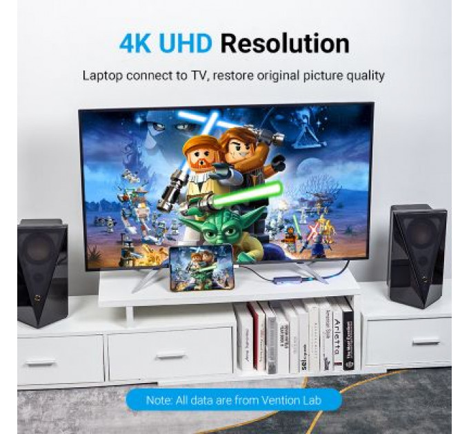 Концентратор Vention USB3.1 Type-C --> HDMI/USB-C Gen 1/USB 3.0x3/PD 100W Hub 6-i (TOFHB)