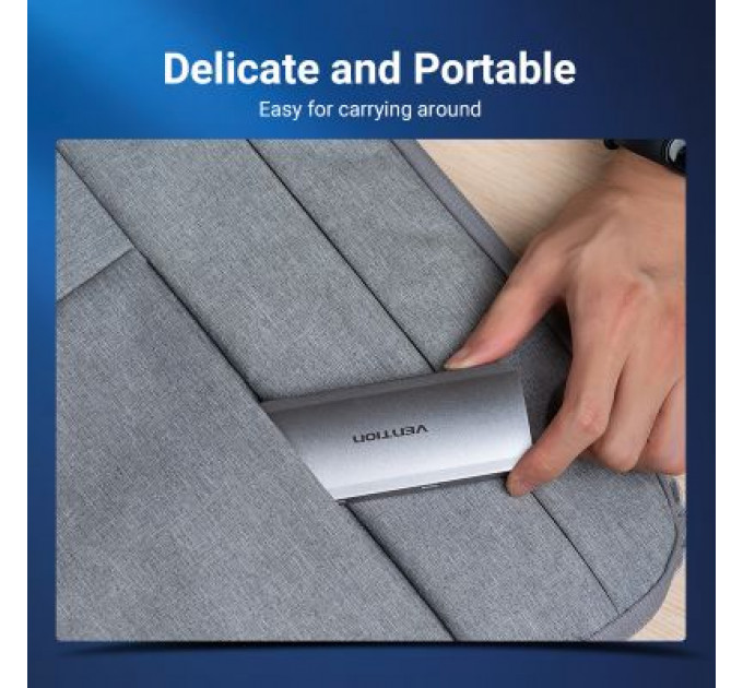 Концентратор Vention USB3.1 Type-C --> HDMI/USB-C Gen 1/USB 3.0x3/PD 100W Hub 6-i (TOFHB)