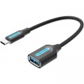 Перехідник OTG USB 3.1 AF to USB-C 0.15m black VENTION (CCVBB)