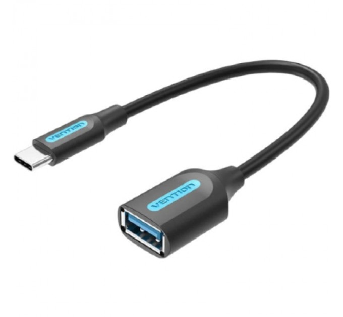 Перехідник OTG USB 3.1 AF to USB-C 0.15m black VENTION (CCVBB)