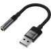 Перехідник USB AM to 3.5mm F 0.15m black Acefast (6974316285298)
