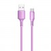 Дата кабель USB 2.0 AM to Micro 5P 1.0m soft silicone violet ColorWay (CW-CBUM044-PU)