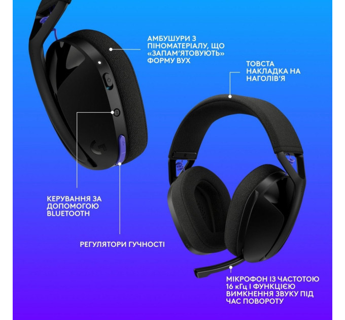 Logitech Гарнітура Logitech G321 Lightspeed Black (981-001563)