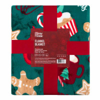 Плед Ardesto Christmas Flannel 100% поліестер, різдвяні смаколики 160х200 см (ART0122PB)