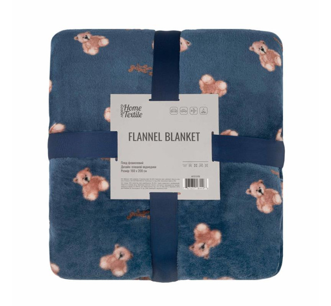 Ardesto Плед Ardesto Flannel 100% поліестер, плюшеві ведмедики 160х200 см (ART0131PB)
