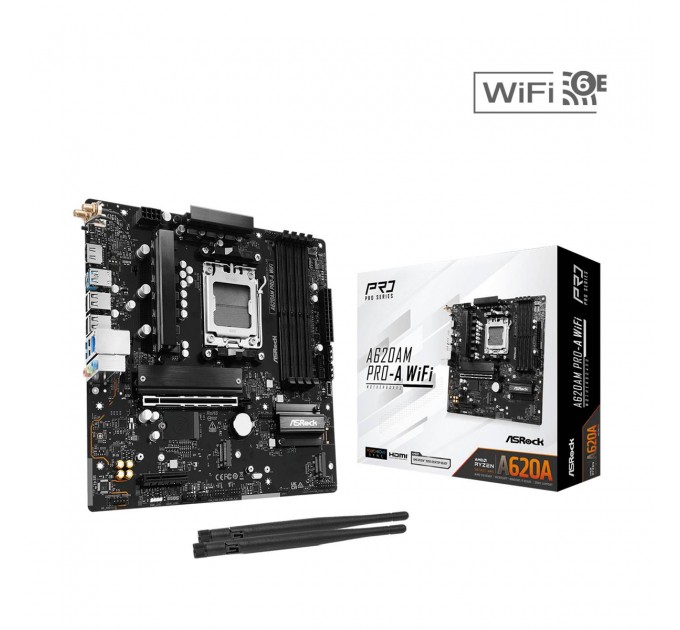 Материнська плата ASRock A620AM Pro-A WiFi Socket AM5