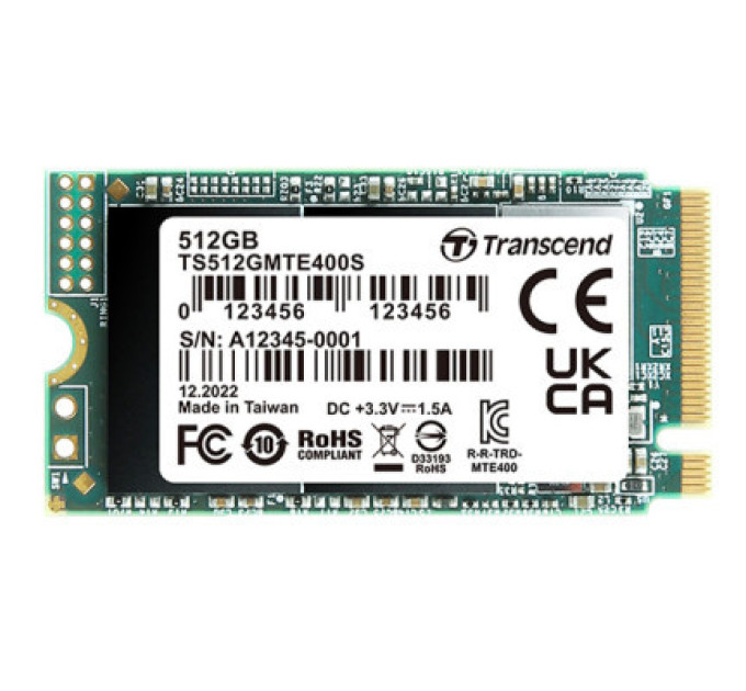 Transcend Накопичувач SSD M.2 2242 512GB Transcend (TS512GMTE410S)