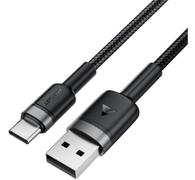 Дата кабель USB 2.0 AM to USB-C 1.2m 60W black Acefast (6974316285144)