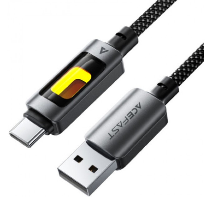 Дата кабель USB 2.0 AM to USB-C 1.2m 60W black Acefast (6974316284673)