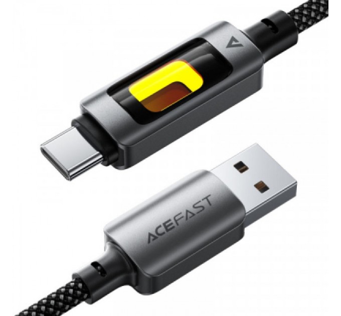 Дата кабель USB 2.0 AM to USB-C 1.2m 60W black Acefast (6974316284673)