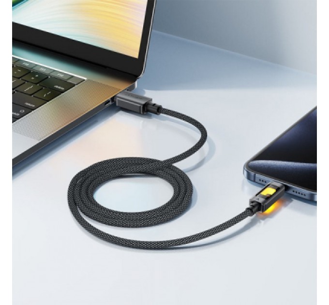 Дата кабель USB 2.0 AM to USB-C 1.2m 60W black Acefast (6974316284673)
