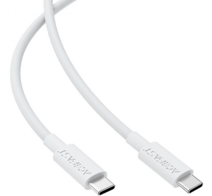 Дата кабель USB-C to USB-C 1.2m 3A white Acefast (6974316284253)