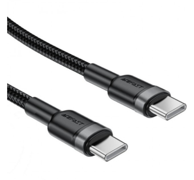 Дата кабель USB-C to USB-C 1.2m 60W black Acefast (6974316285137)